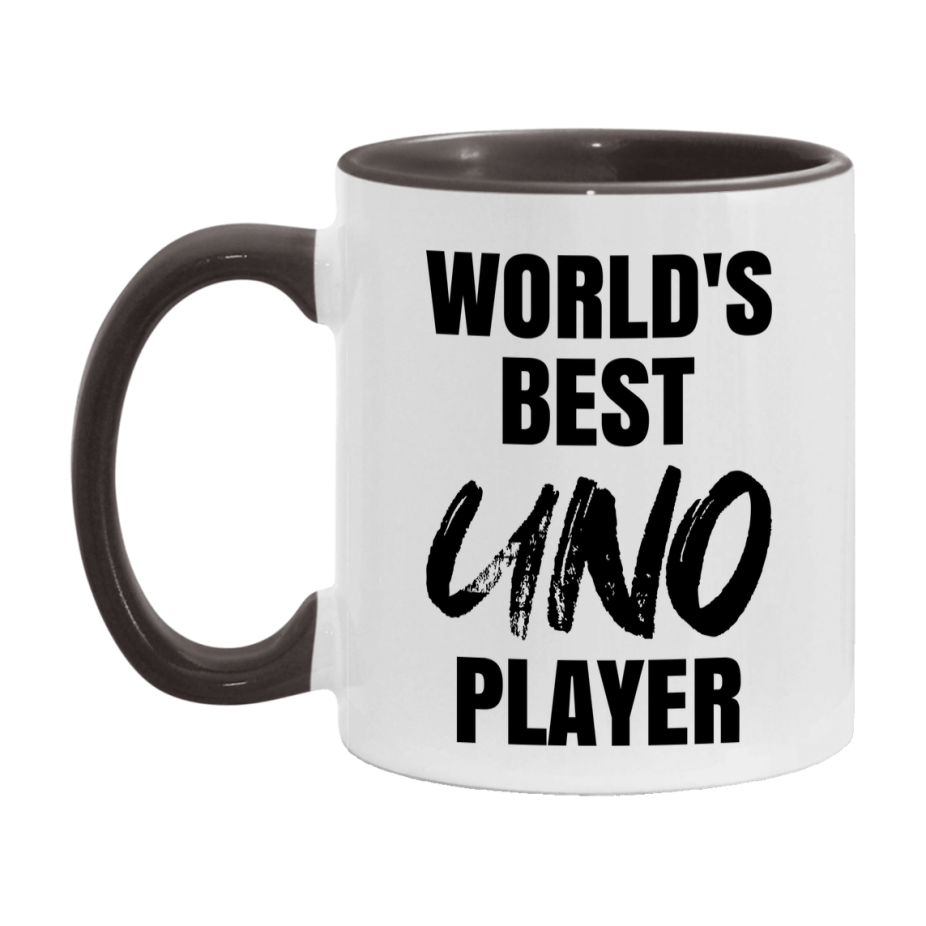 World's Best Uno Player Mug, Funny Card Game Player Gift, 11Oz Or 15Oz White Ceramic Mug