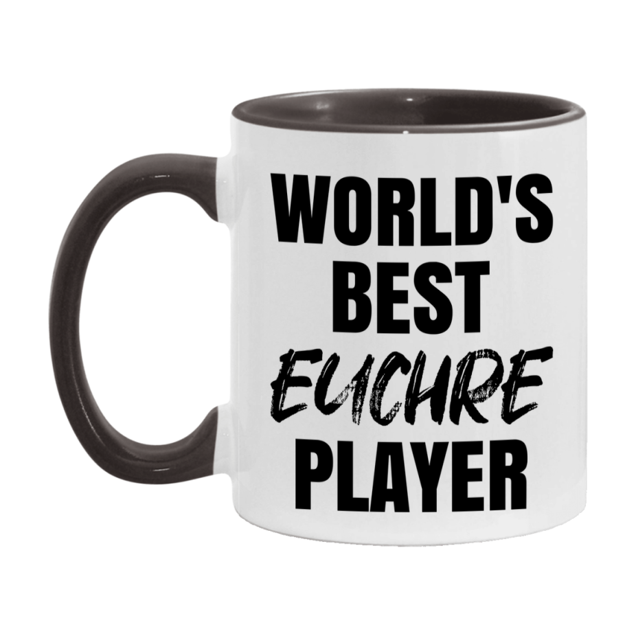 World's Best Euchre Player Mug, Funny Card Game Player Gift, 11Oz Or 15Oz White Ceramic Mug