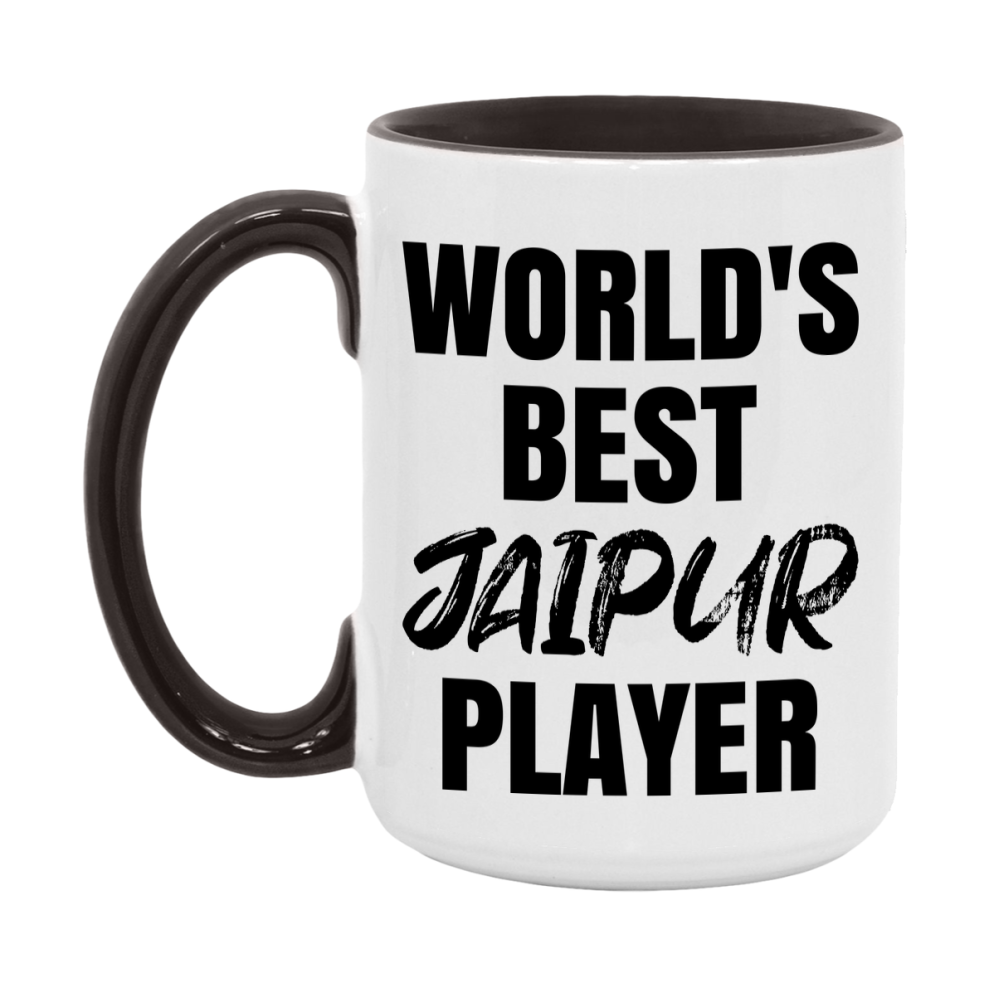 World's Best Jaipur Player Mug, Funny Card Game Player Gift, 11Oz Or 15Oz White Ceramic Mug