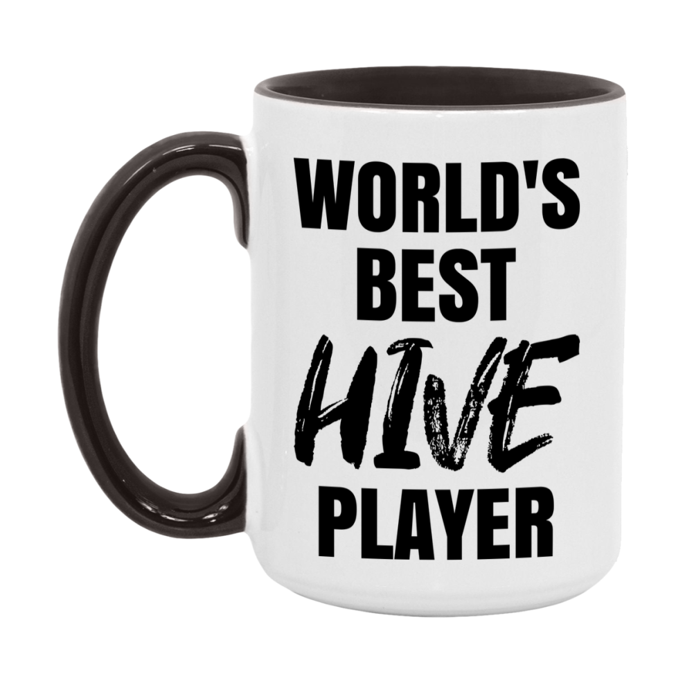 World's Best Hive Player Mug, Funny Card Game Player Gift, 11Oz Or 15Oz White Ceramic Mug