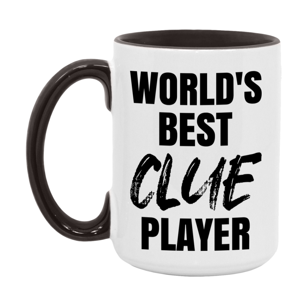 World's Best Clue Player Mug, Funny Game Board Gift, 11Oz Or 15Oz White Ceramic Mug