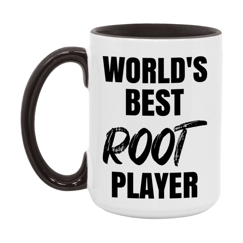 World's Best Root Player Mug, Funny Game Board Gift, 11Oz Or 15Oz White Ceramic Mug