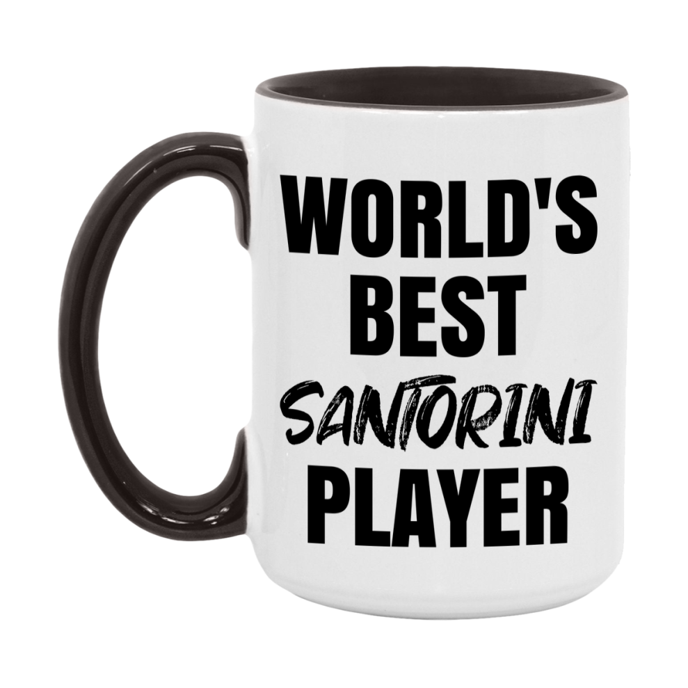 World's Best Santorini Player Mug, Funny Game Board Gift, 11Oz Or 15Oz White Ceramic Mug