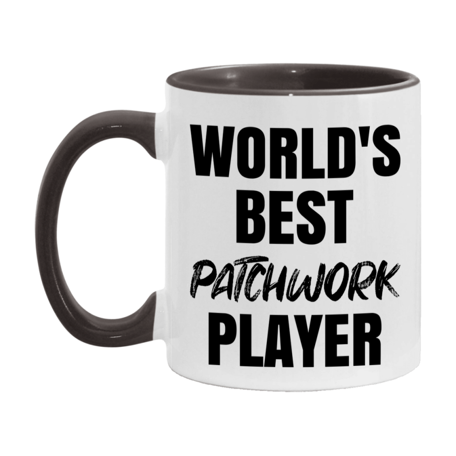 World's Best Patchwork Player Mug, Funny Game Board Gift, 11Oz Or 15Oz White Ceramic Mug