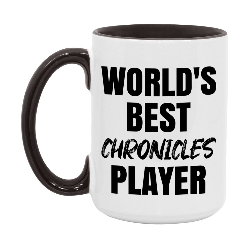 World's Best Chronicles Player Mug, Funny Game Board Gift, 11Oz Or 15Oz White Ceramic Mug