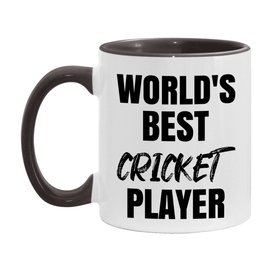 World's Best Cricket Player Mug, Double-Sided 11Oz Or 15Oz Coffee Cup
