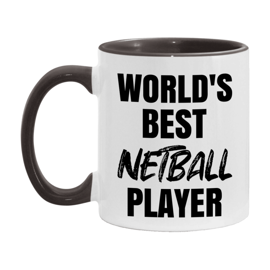World's Best Netball Player Mug, Double-Sided 11Oz Or 15Oz Coffee Cup