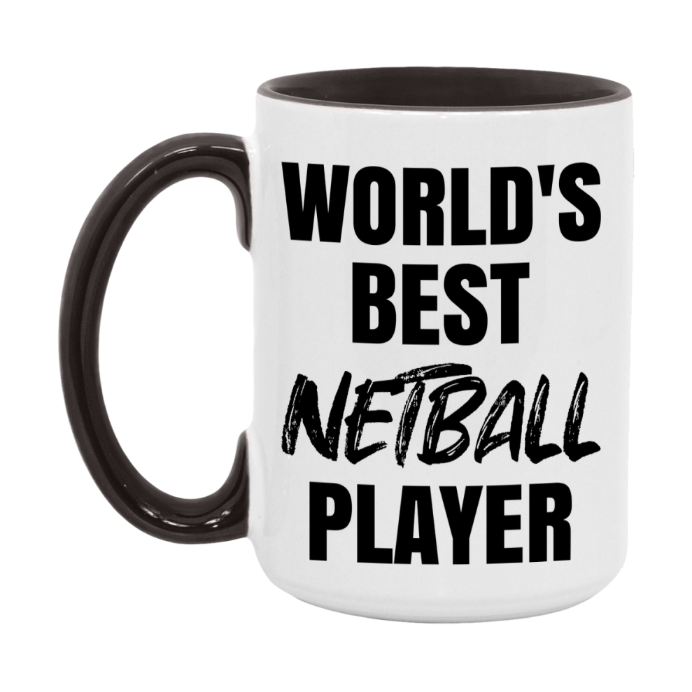 World's Best Netball Player Mug, Double-Sided 11Oz Or 15Oz Coffee Cup