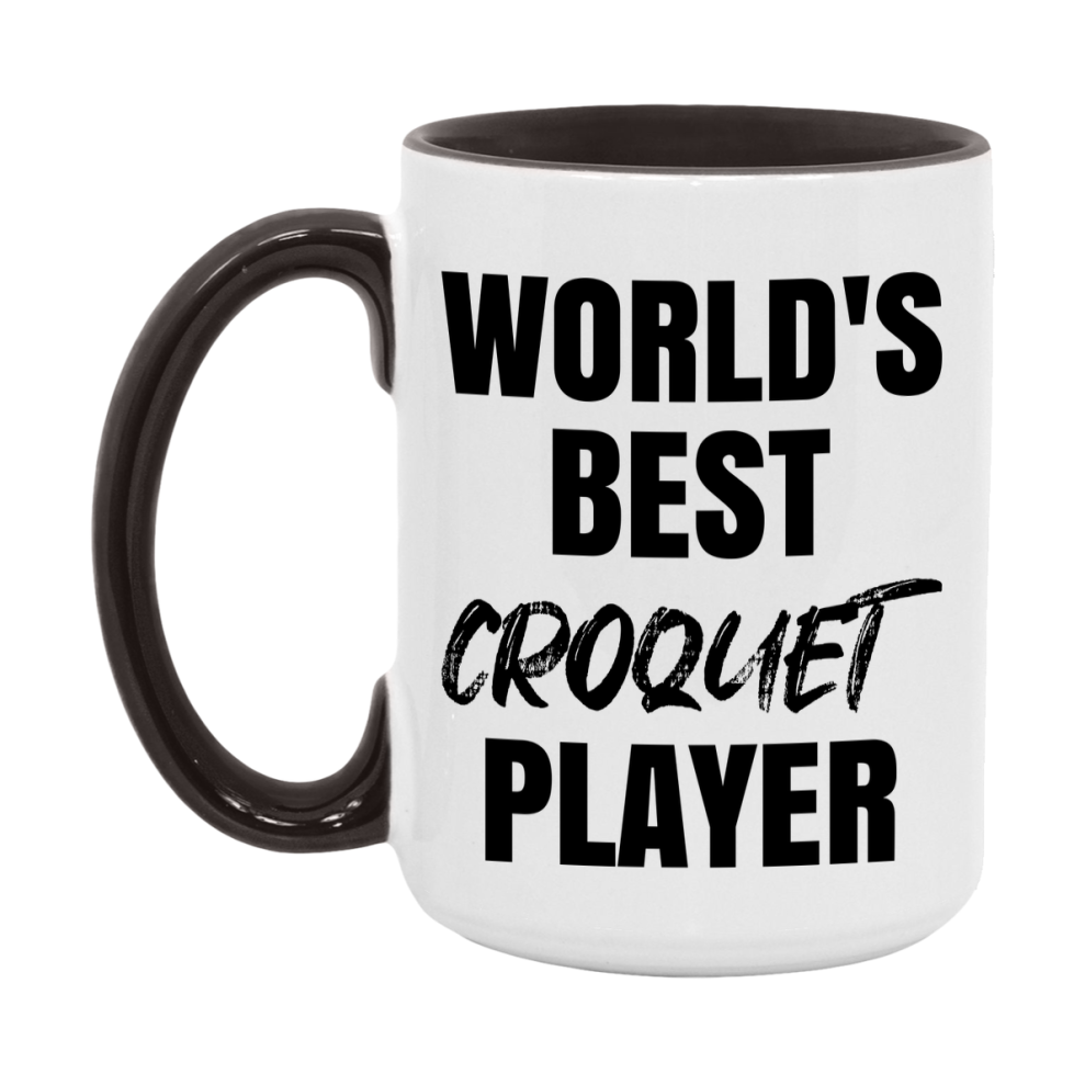 World's Best Croquet Player Mug, Double-Sided 11Oz Or 15Oz Coffee Cup