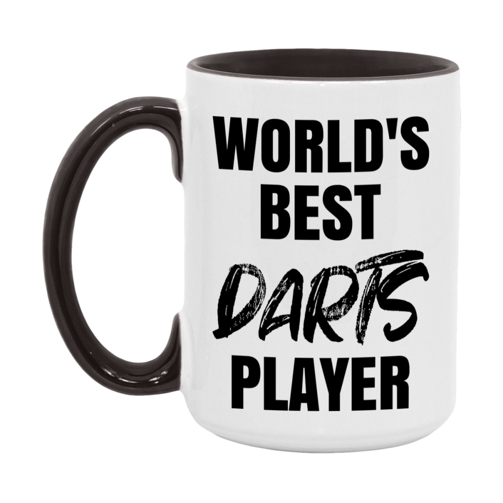 World's Best Darts Player Mug, Double-Sided 11Oz Or 15Oz Coffee Cup