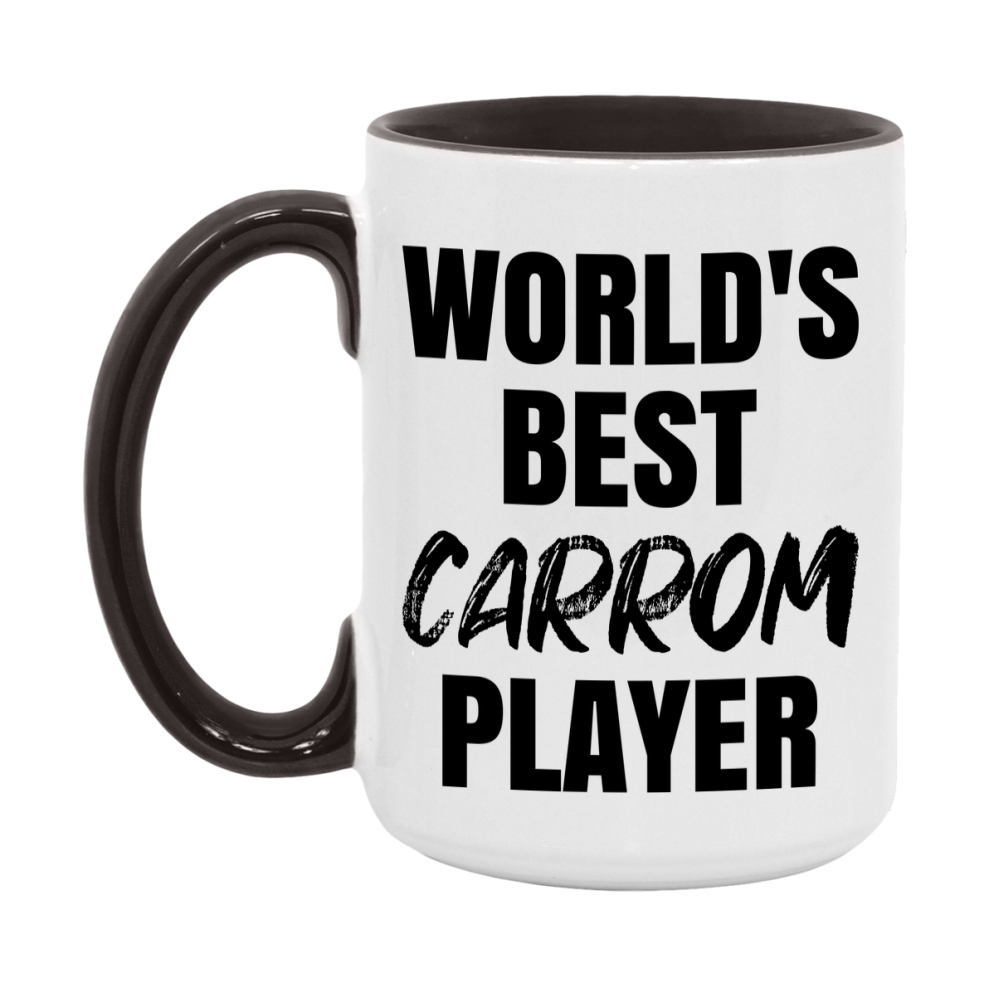 World's Best Carrom Player Mug, Double-Sided 11Oz Or 15Oz Coffee Cup