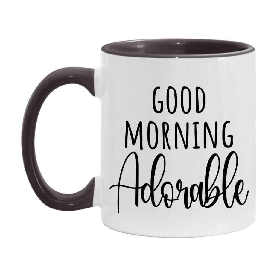 Good Morning Adorable Mug, Valentine's Day Mug For Adorable Lover, 11Oz Or 15Oz Ceramic Coffee Cup