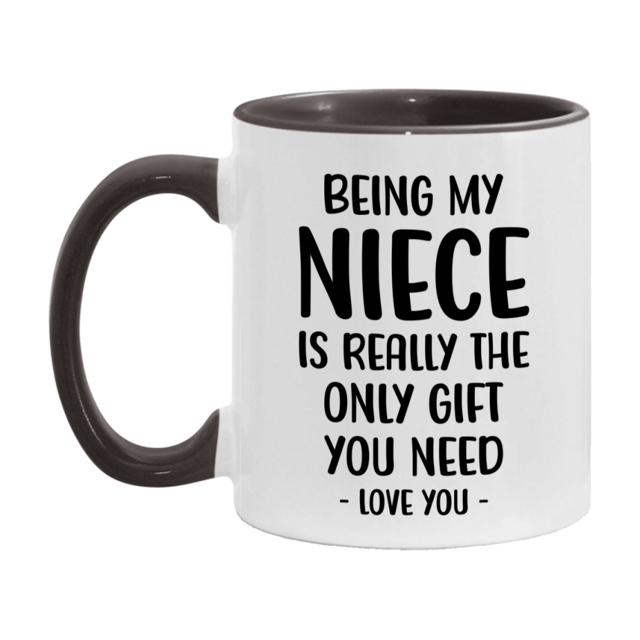 Funny Mug For Niece, Being My Niece Is The Only Gift You Need, 11Oz Or 15Oz Coffee Mug