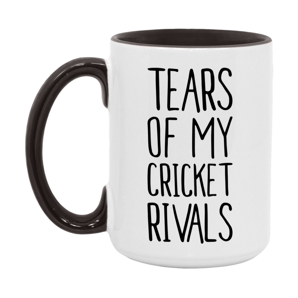 Funny Cricket Mug, Tears Of My Cricket Rivals, 11Oz Or 15Oz Coffee Cup