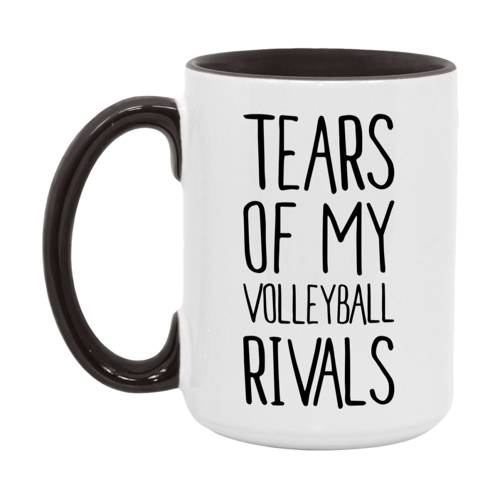 Funny Volleyball Mug, Tears Of My Volleyball Rivals, 11Oz Or 15Oz Coffee Cup
