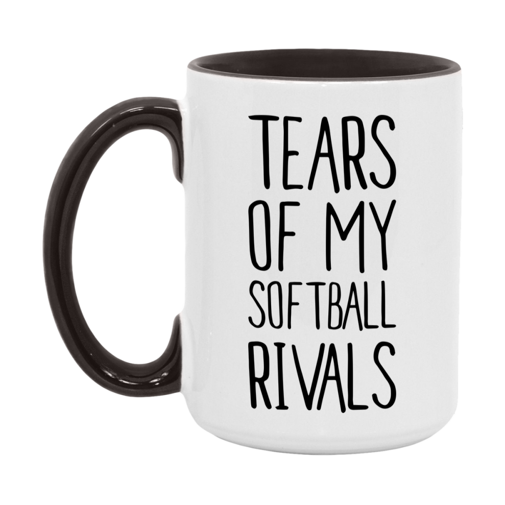 Funny Softball Mug, Tears Of My Softball Rivals, 11Oz Or 15Oz Coffee Cup