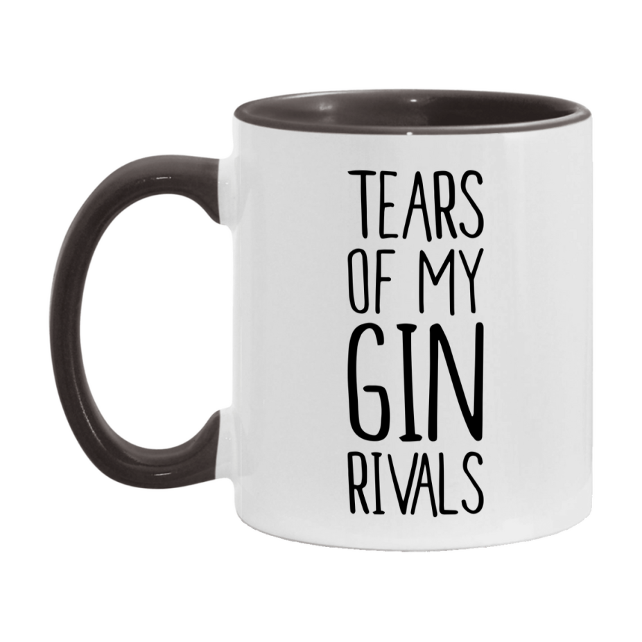 Funny Gin Mug, Tears Of My Gin Rivals, 11Oz Or 15Oz Ceramic Coffee Cup