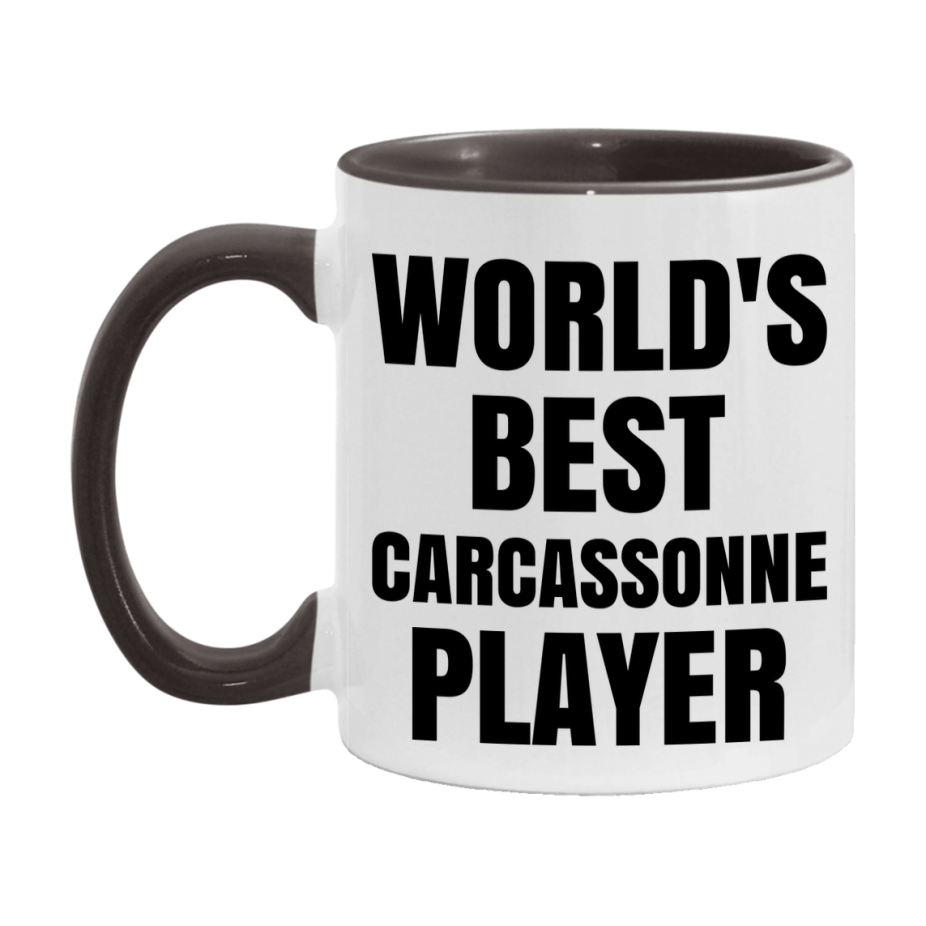 Funny Game Board Mug, World's Okayest Carcassonne Player, 11Oz Or 15Oz Ceramic Coffee Cup