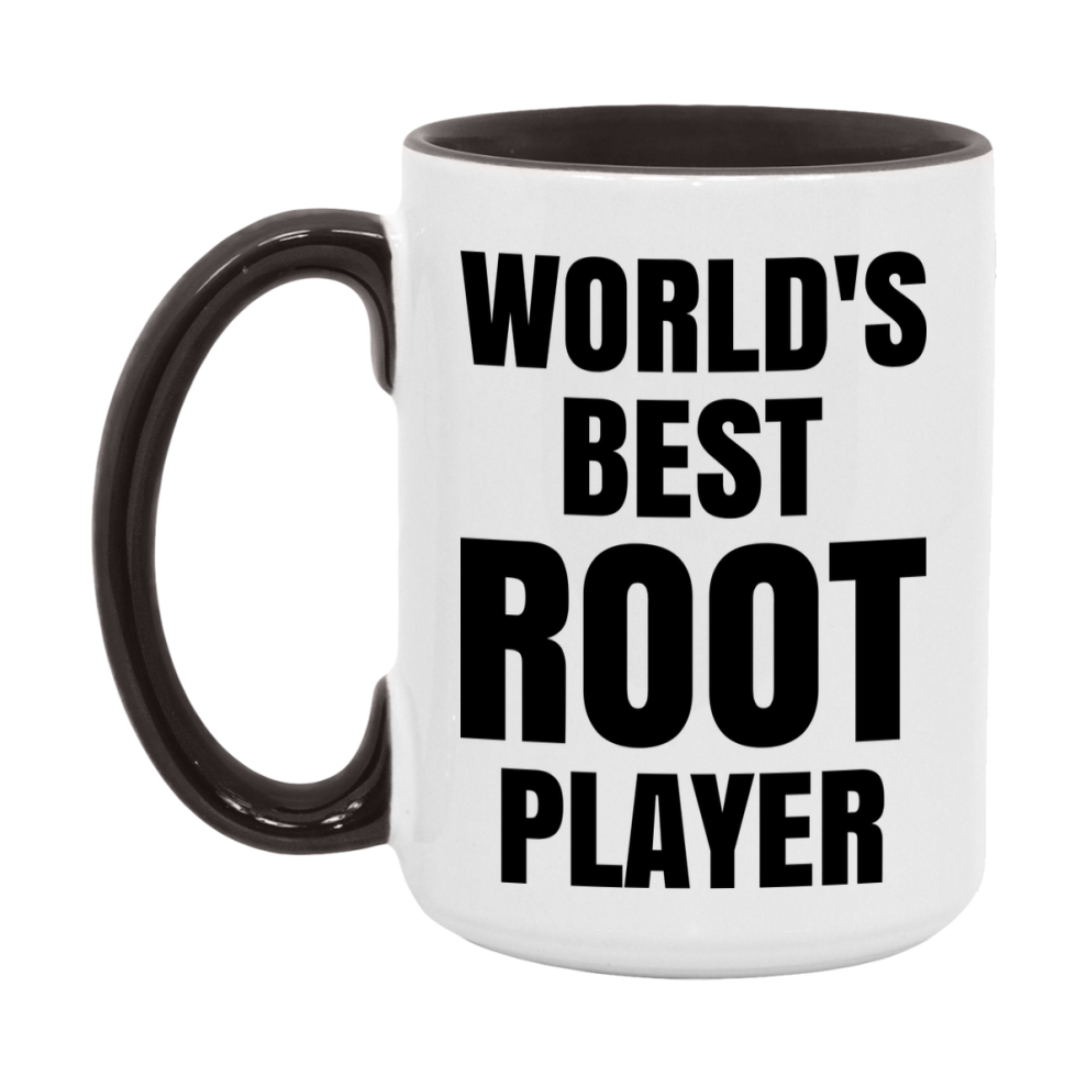 Funny Game Board Mug, World's Okayest Root Player, 11Oz Or 15Oz Ceramic Coffee Cup