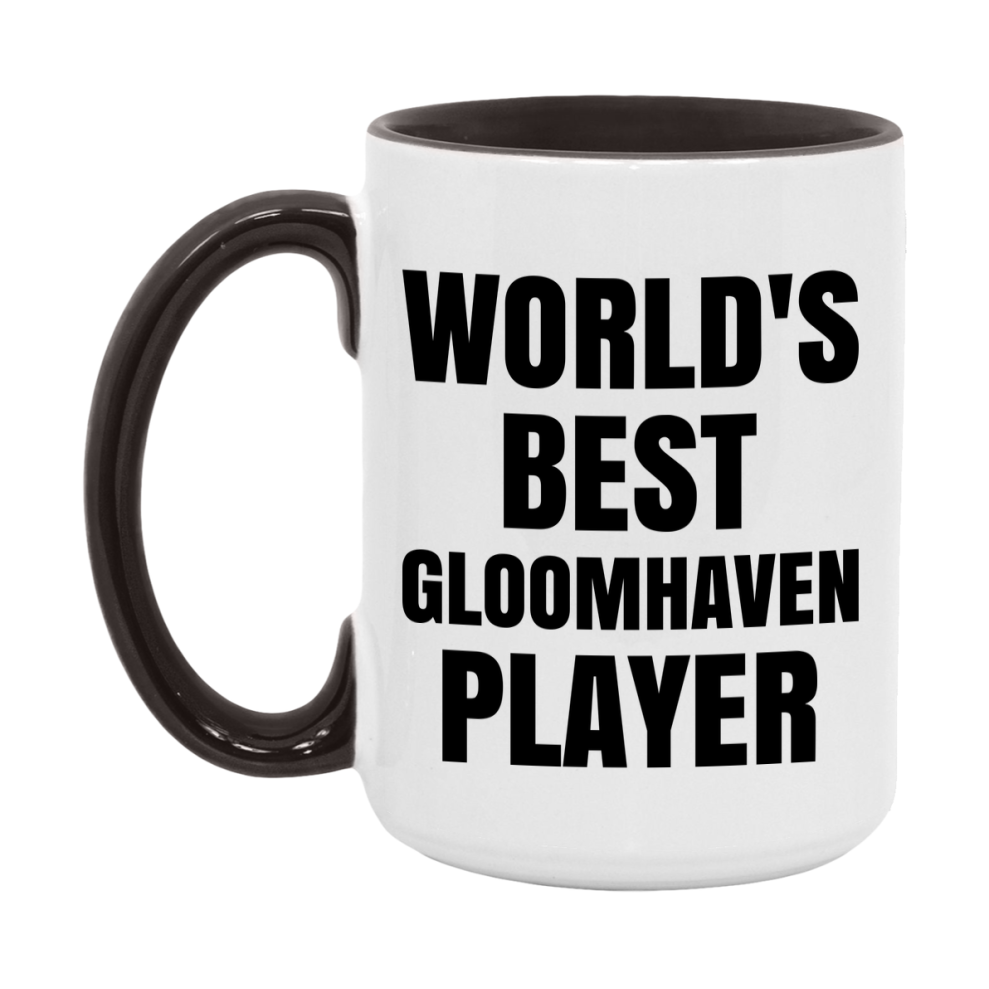 Funny Game Board Mug, World's Okayest Gloomhaven Player, 11Oz Or 15Oz Ceramic Coffee Cup