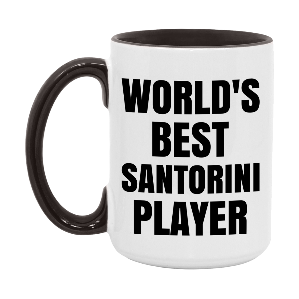 Funny Game Board Mug, World's Okayest Santorini Player, 11Oz Or 15Oz Ceramic Coffee Cup