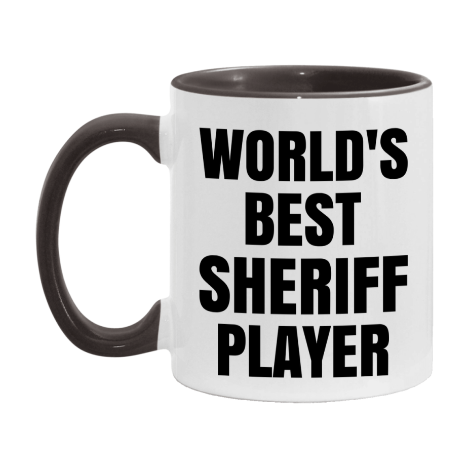 Funny Game Board Mug, World's Okayest Sheriff Player, 11Oz Or 15Oz Ceramic Coffee Cup