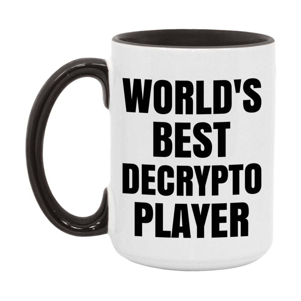 Funny Game Board Mug, World's Okayest Decrypto Player, 11Oz Or 15Oz Ceramic Coffee Cup