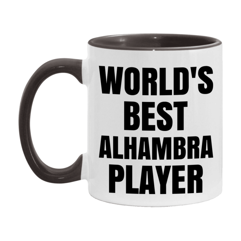 Funny Game Board Mug, World's Okayest Alhambra Player, 11Oz Or 15Oz Ceramic Coffee Cup
