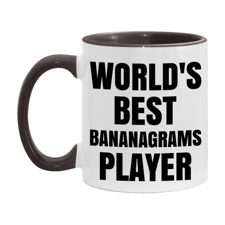 Funny Game Board Mug, World's Okayest Bananagrams Player, 11Oz Or 15Oz Ceramic Coffee Cup
