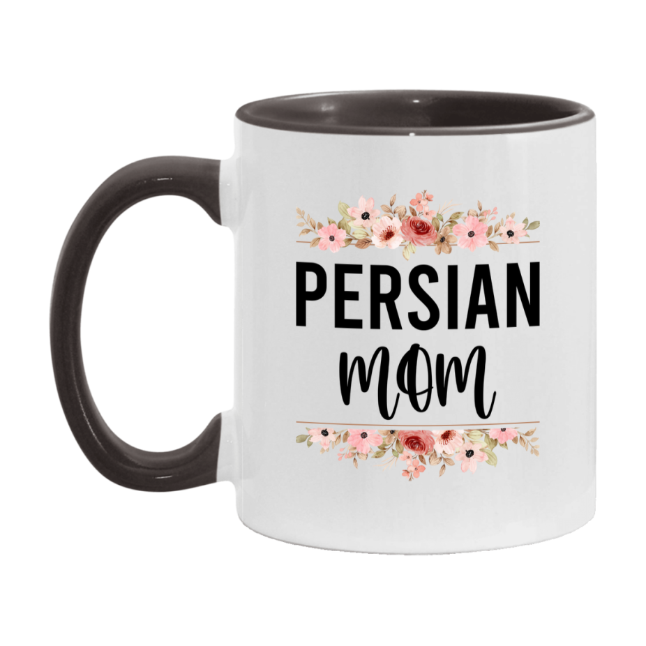 Persian Cat Mom Mug, Floral Cat Mug For Mom, 11Oz Or 15Oz Coffee Cup