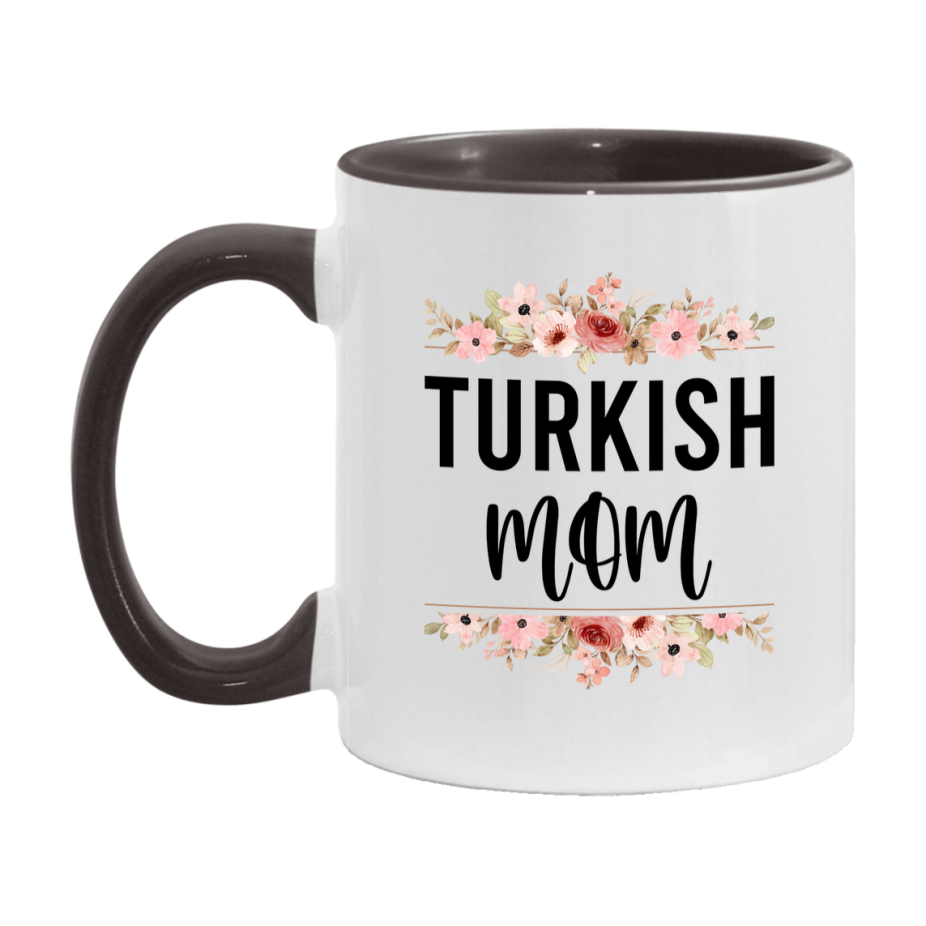 Turkish Cat Mom Mug, Floral Cat Mug For Mom, 11Oz Or 15Oz Coffee Cup