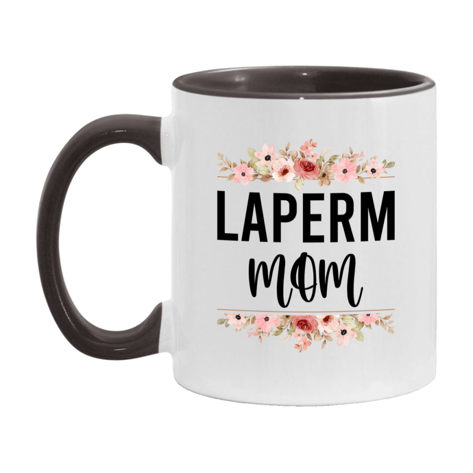 Laperm Cat Mom Mug, Floral Cat Mug For Mom, 11Oz Or 15Oz Coffee Cup