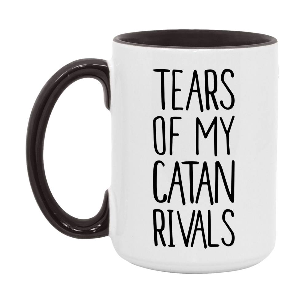 Funny Catan Gameboard Mug – Tears Of My Catan Rivals, 11Oz Or 15Oz White Ceramic Coffee Cup Gift