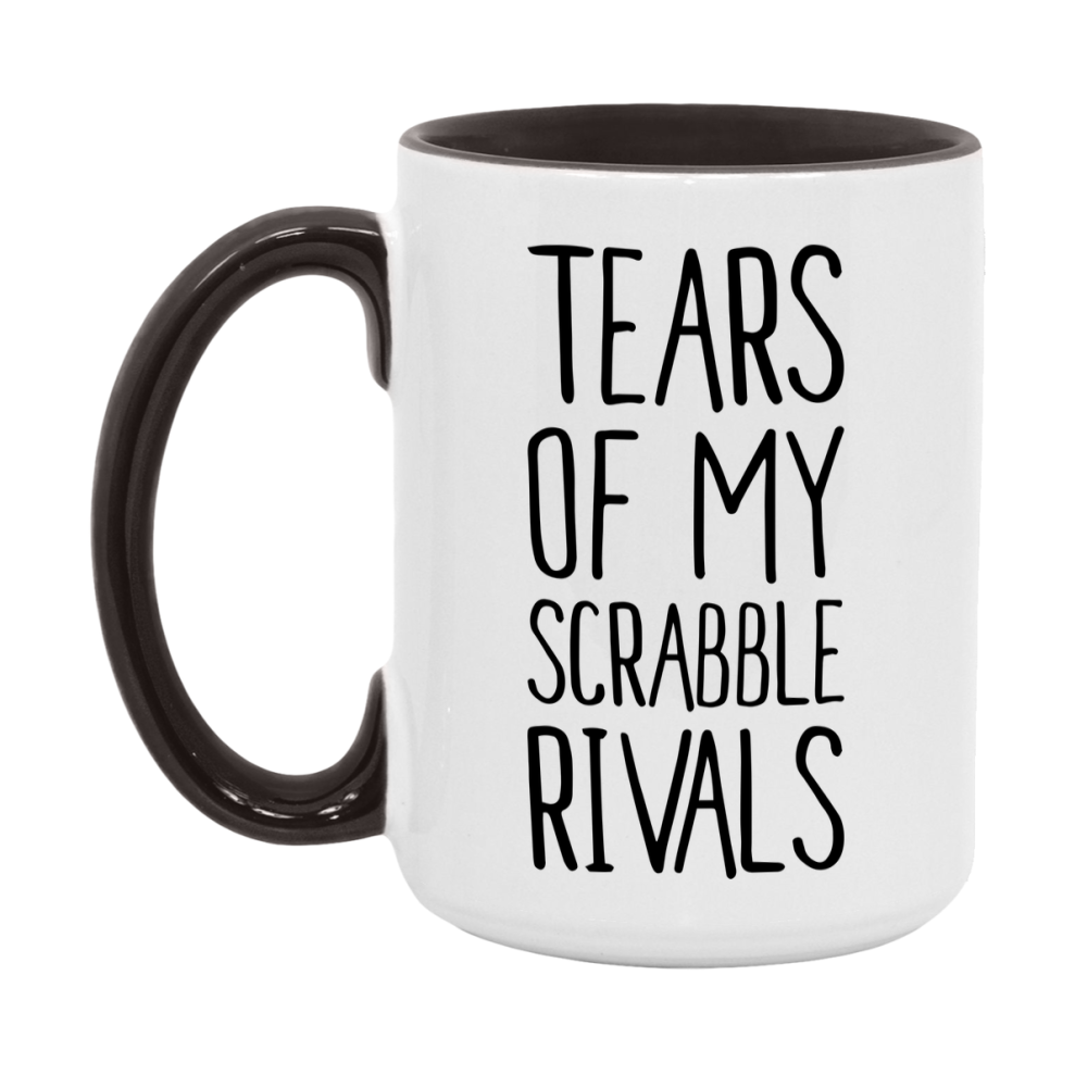Funny Scrabble Gameboard Mug – Tears Of My Scrabble Rivals, 11Oz Or 15Oz White Ceramic Coffee Cup Gift