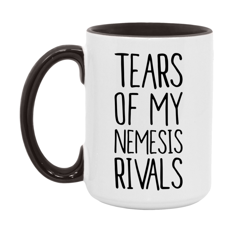 Funny Nemesis Gameboard Mug – Tears Of My Nemesis Rivals, 11Oz Or 15Oz White Ceramic Coffee Cup Gift