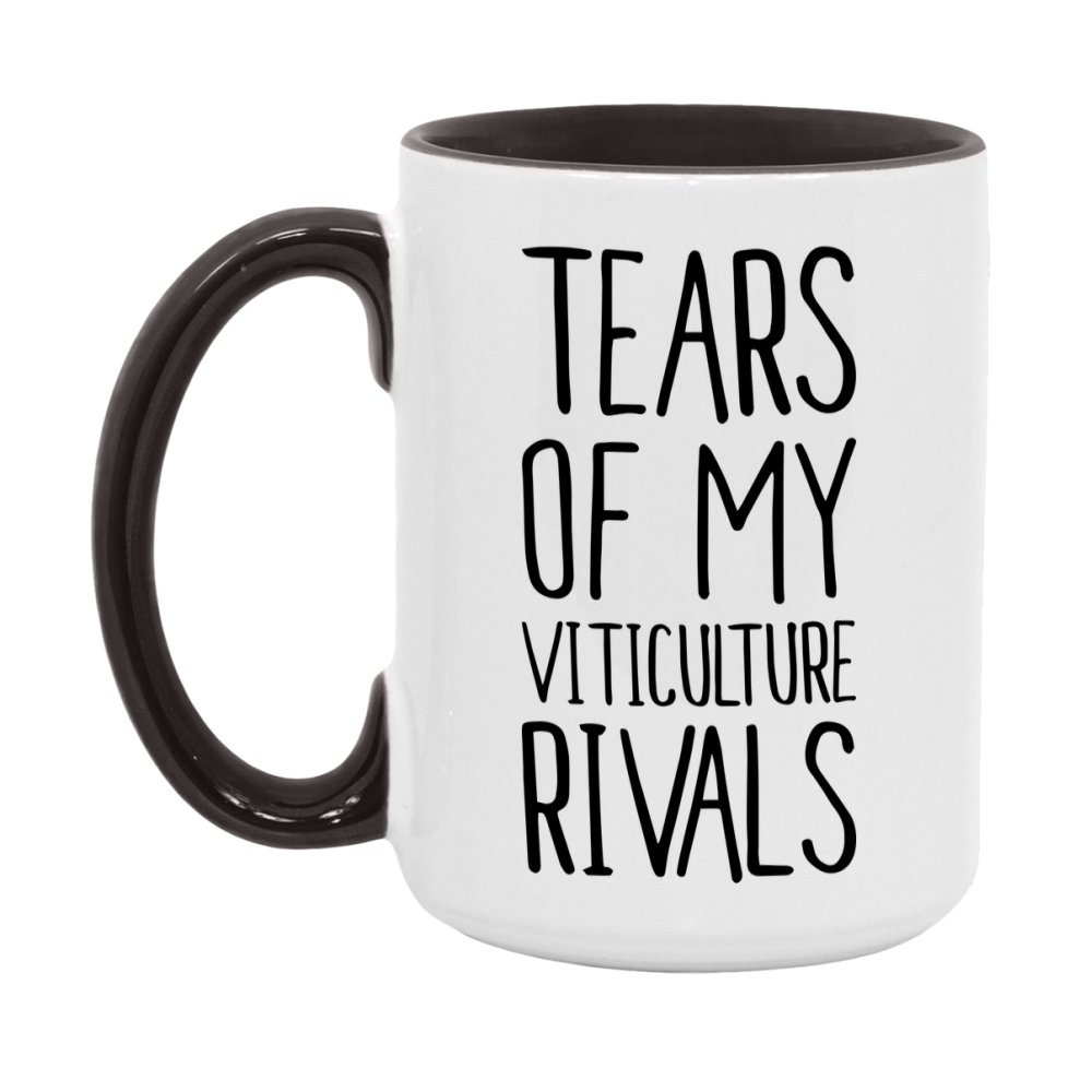 Funny Viticulture Gameboard Mug – Tears Of My Viticulture Rivals, 11Oz Or 15Oz White Ceramic Coffee Cup Gift