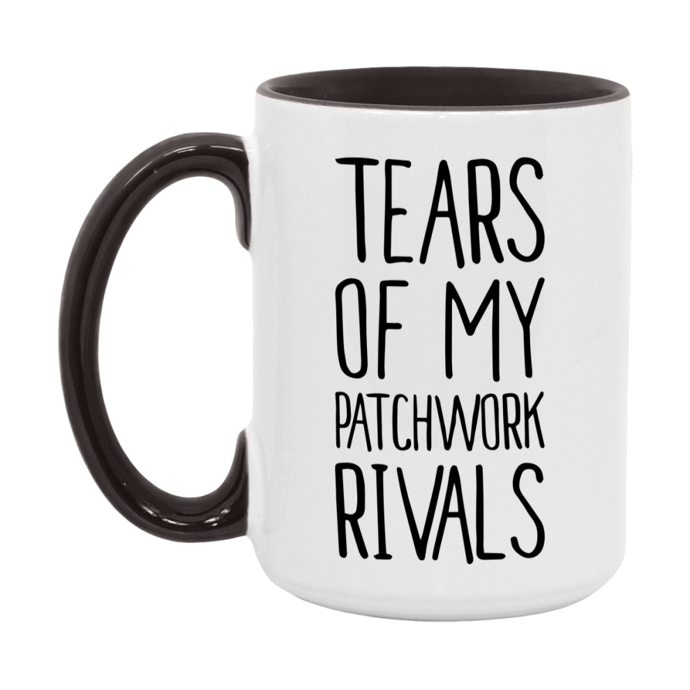 Funny Patchwork Gameboard Mug – Tears Of My Patchwork Rivals, 11Oz Or 15Oz White Ceramic Coffee Cup Gift