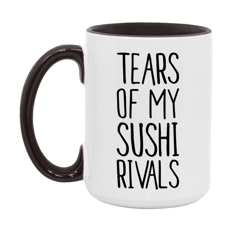Funny Sushi Gameboard Mug – Tears Of My Sushi Rivals, 11Oz Or 15Oz White Ceramic Coffee Cup Gift