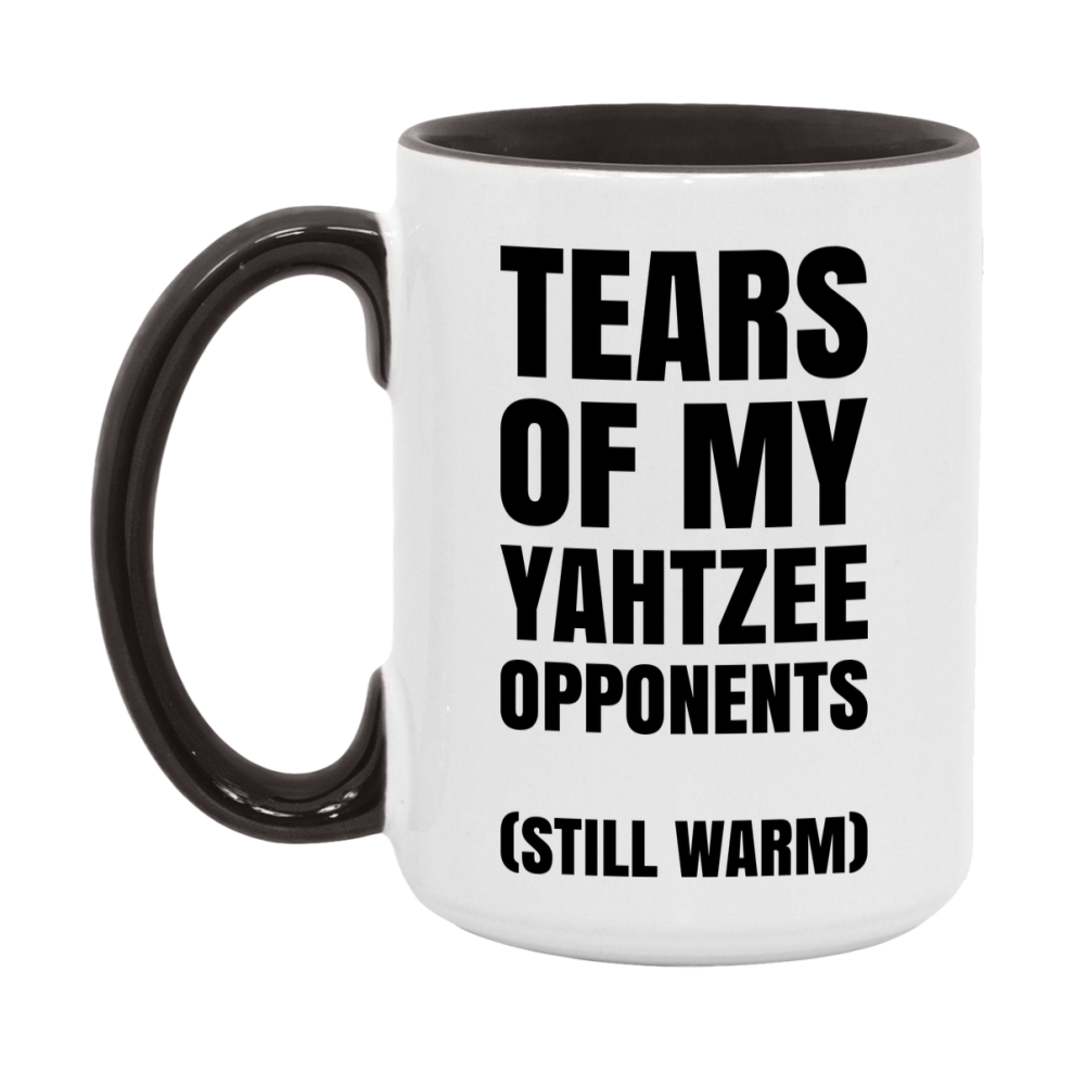 Board Game Gift – Tears Of My Yahtzee Opponents Mug, 11Oz Or 15Oz White Ceramic Coffee Cup