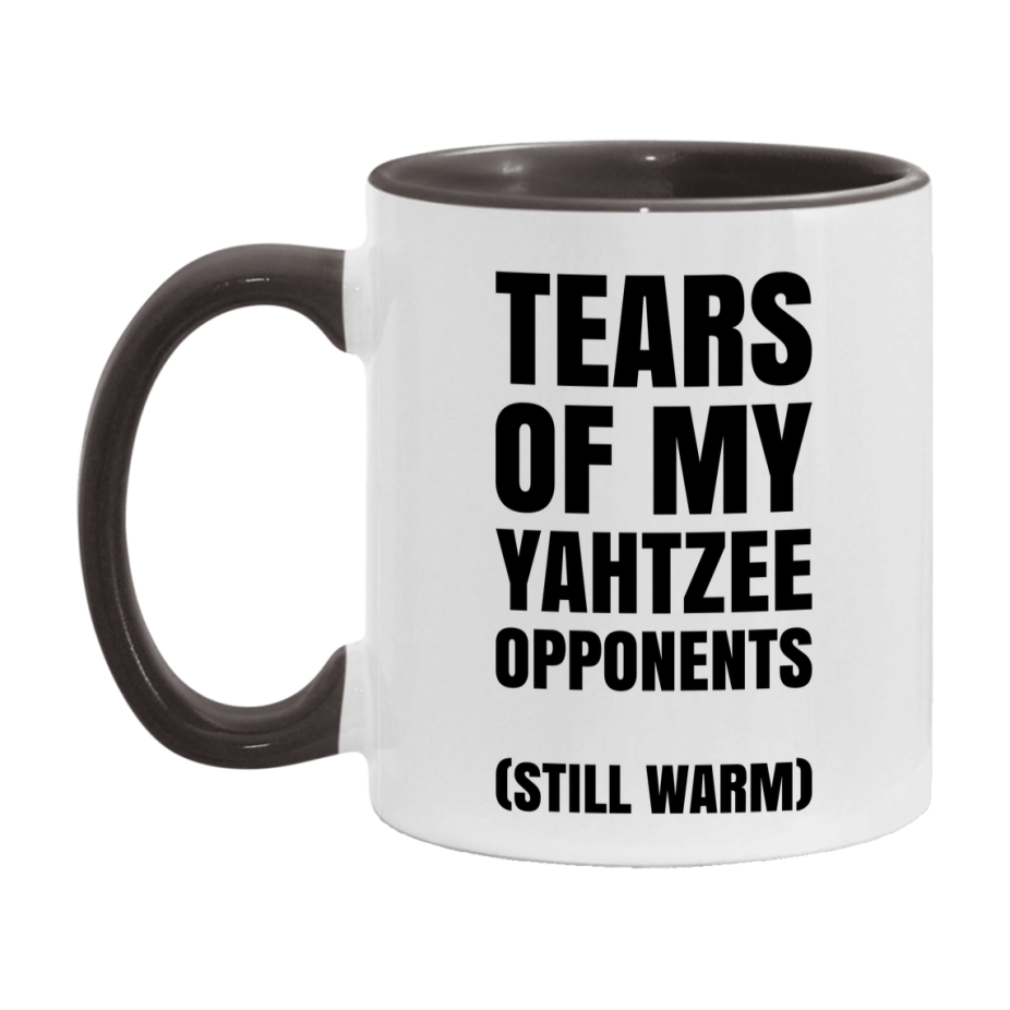 Board Game Gift – Tears Of My Yahtzee Opponents Mug, 11Oz Or 15Oz White Ceramic Coffee Cup