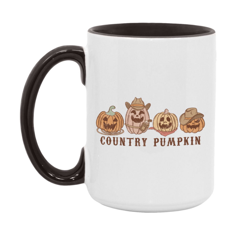 Western Halloween Mug, Cute Retro Western Halloween Coffee Cup, 11Oz Or 15Oz White Ceramic Mug