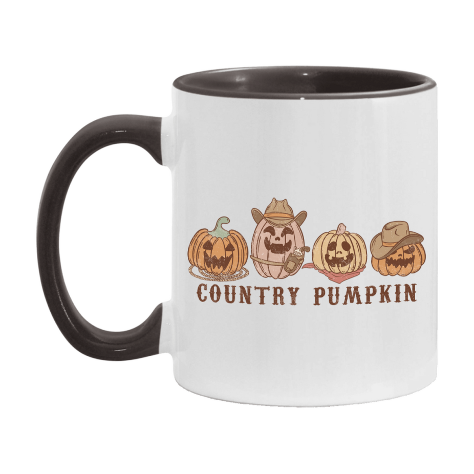 Western Halloween Mug, Cute Retro Western Halloween Coffee Cup, 11Oz Or 15Oz White Ceramic Mug