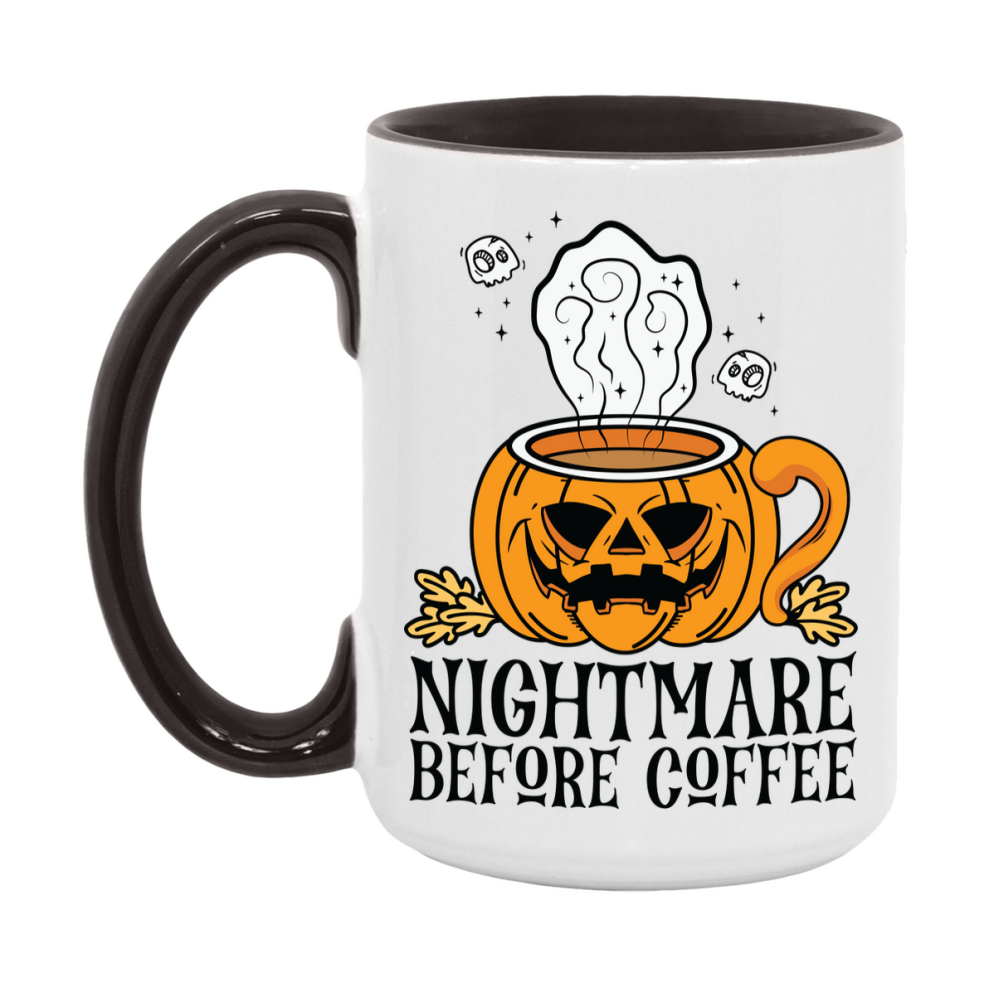 Funny Halloween Coffee Mug, White Ceramic Halloween Coffee Cup 11Oz Or 15Oz
