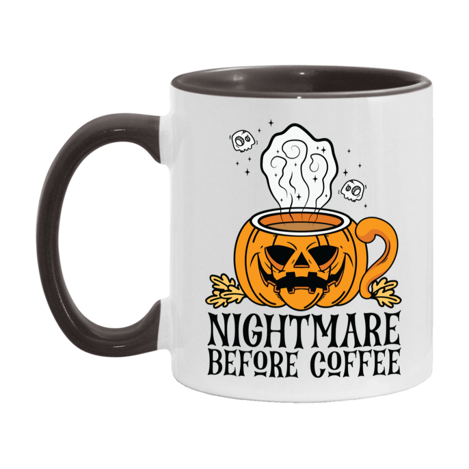 Funny Halloween Coffee Mug, White Ceramic Halloween Coffee Cup 11Oz Or 15Oz