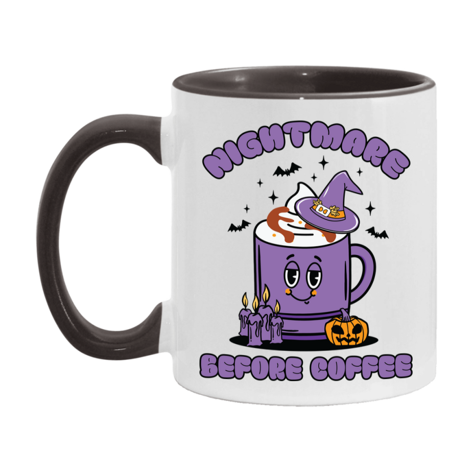 Funny Halloween Coffee Mug, White Ceramic Halloween Coffee Cup 11Oz Or 15Oz