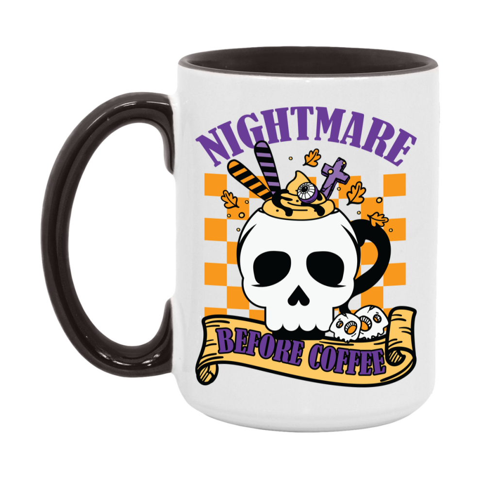 Funny Halloween Coffee Mug, White Ceramic Halloween Coffee Cup 11Oz Or 15Oz