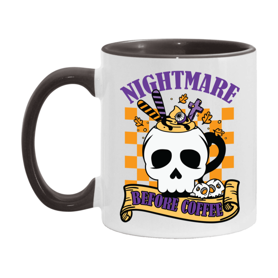 Funny Halloween Coffee Mug, White Ceramic Halloween Coffee Cup 11Oz Or 15Oz