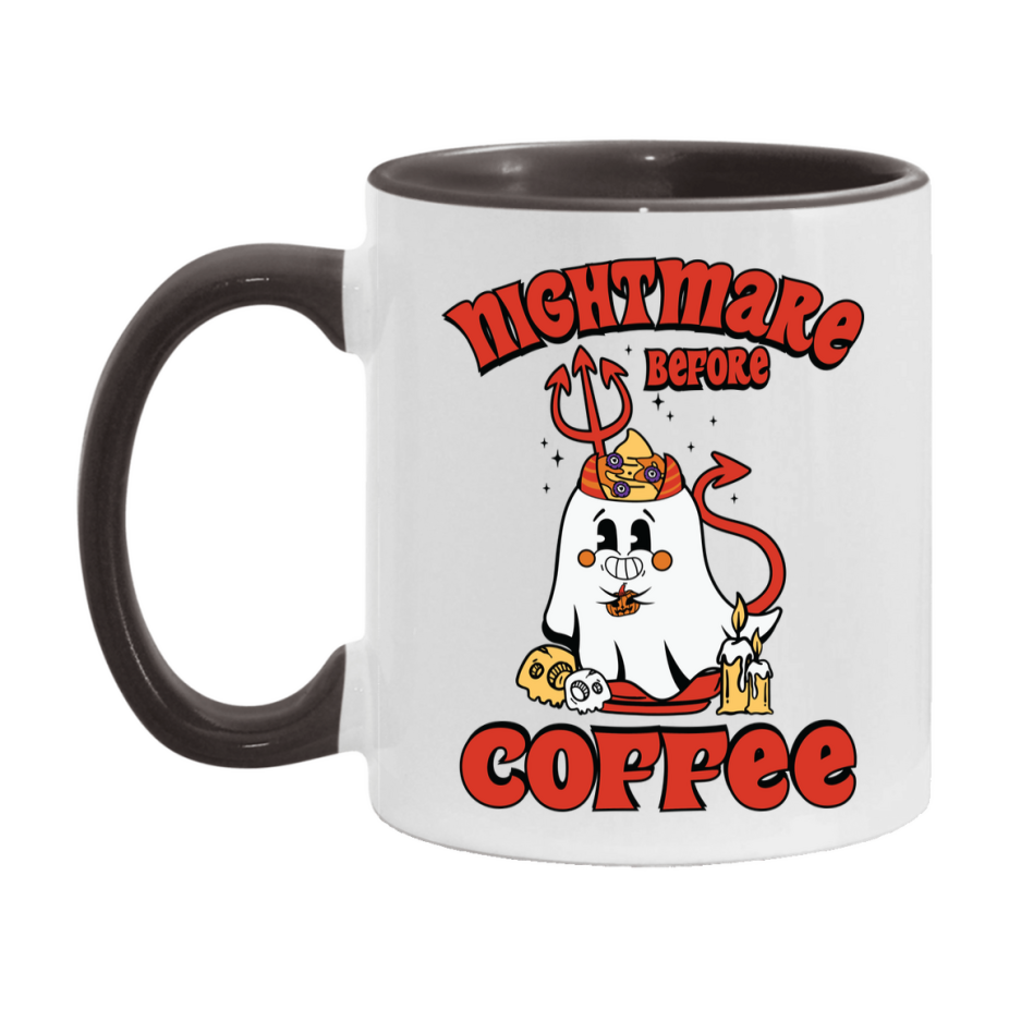 Funny Halloween Coffee Mug, White Ceramic Halloween Coffee Cup 11Oz Or 15Oz