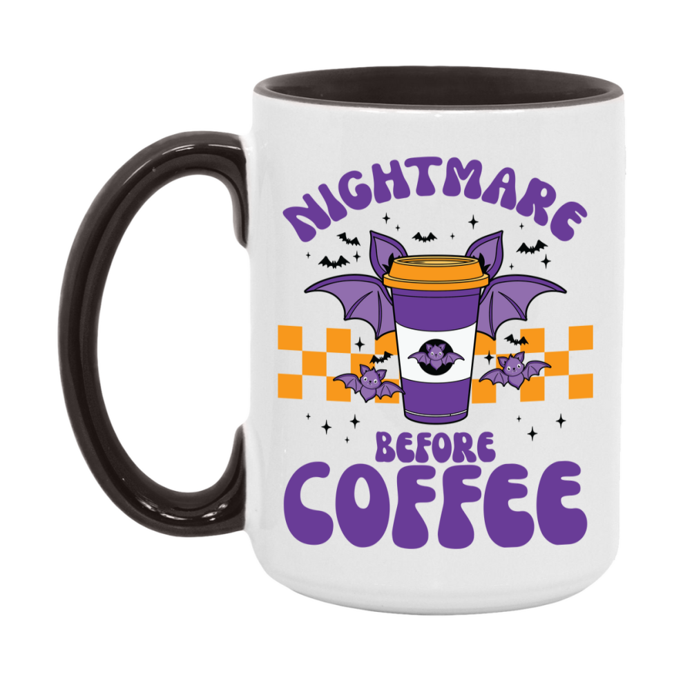 Funny Halloween Coffee Mug, White Ceramic Halloween Coffee Cup 11Oz Or 15Oz