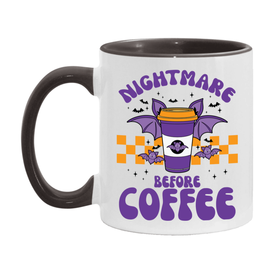 Funny Halloween Coffee Mug, White Ceramic Halloween Coffee Cup 11Oz Or 15Oz